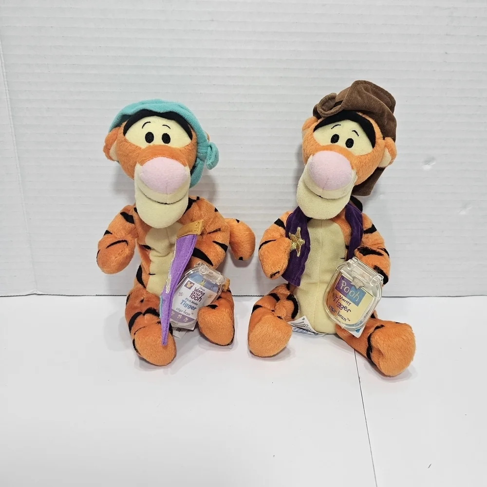 Lot Of 2 Tigger Plush Toy Set - Orange and Brown